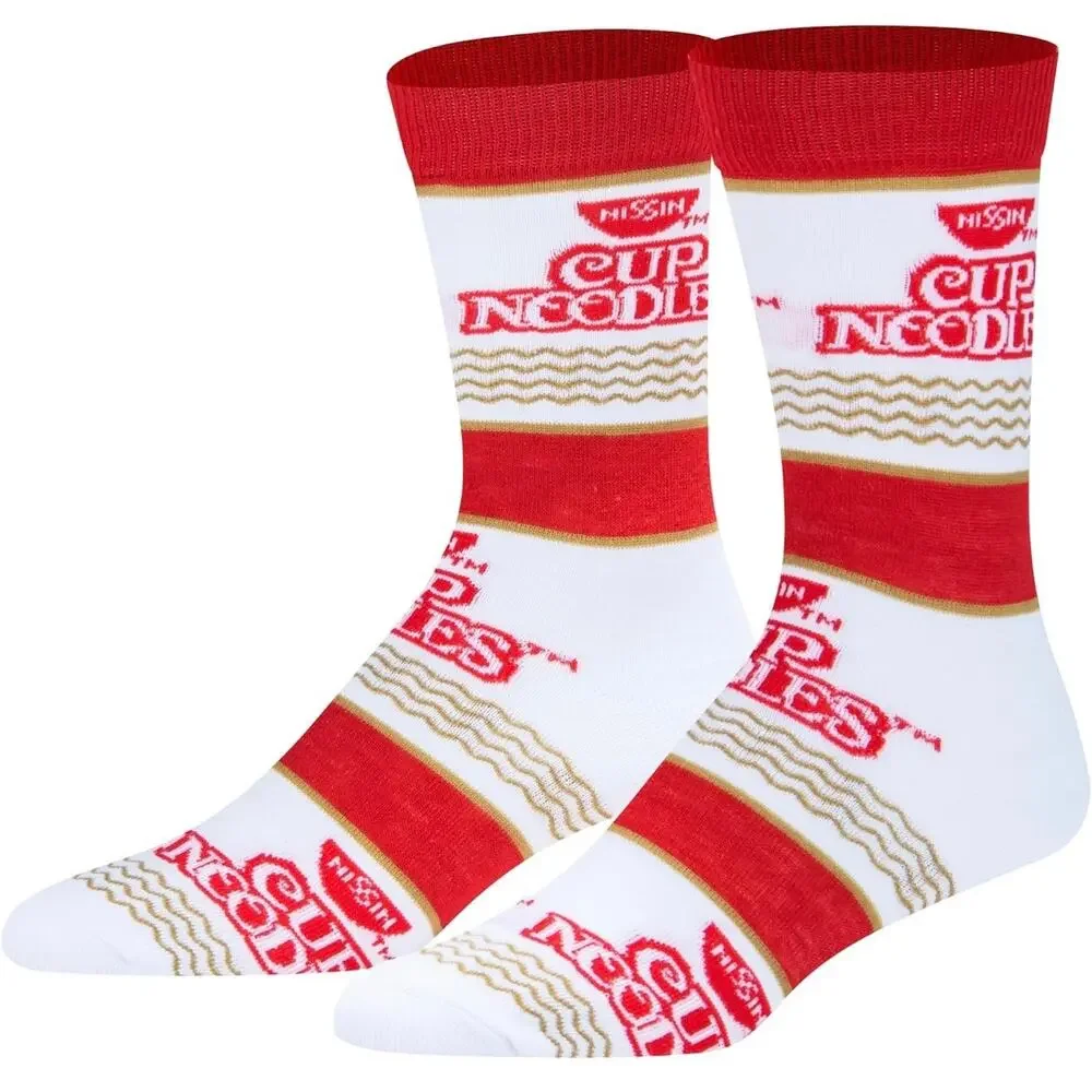 Odd Sox Unisex Cup Noodles Soup Novelty Crew Socks Funny Retro 80s 90s Theme